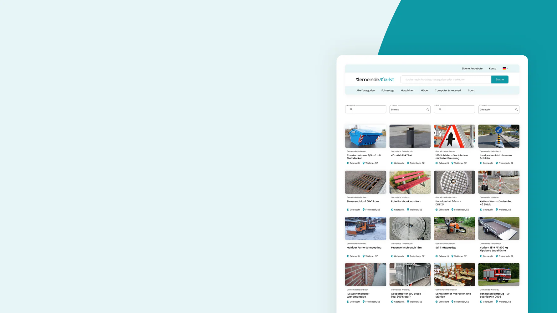 Einführungsbild mit Deisgn des Gemeindemarkts